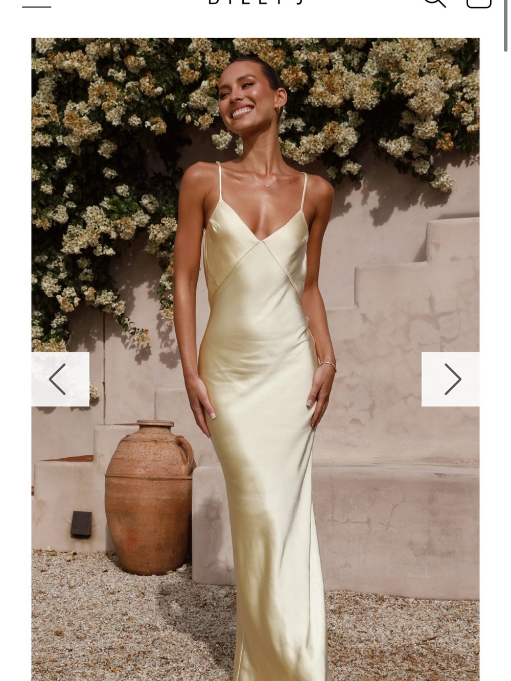 Billy J Butter yellow Gisella Maxi Dress
